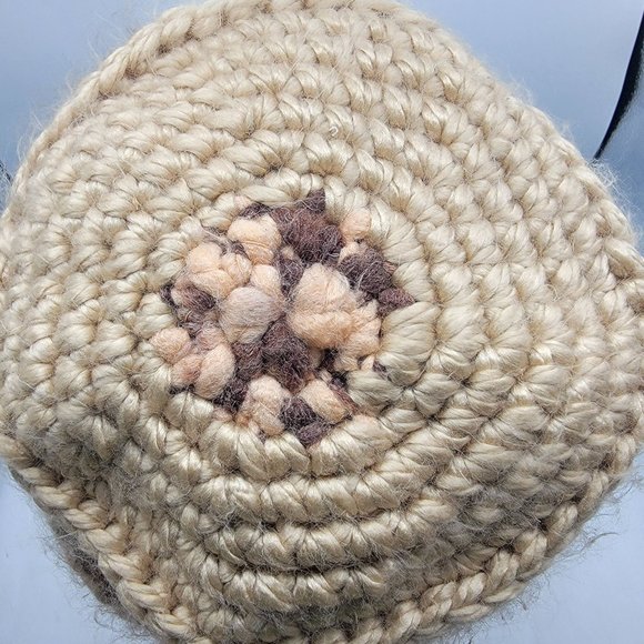 Everybody's Laughing On Planet Earth Wool Beanie Hat ELOPE Tan Warm Caual - Picture 6 of 10